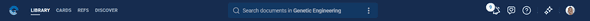 Navigation bar highlighting Files, Cards, References and Discover tabs