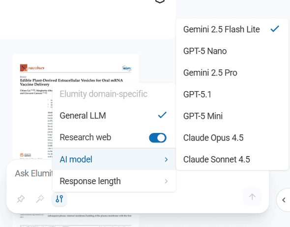 AI Settings Panel